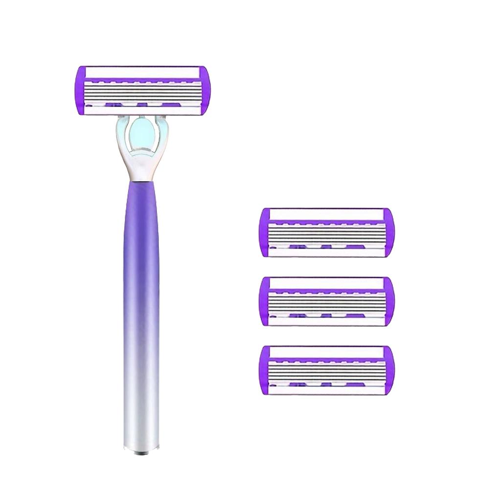 Razor Classic 6 Edge Safety Razor for Mens Shaving&Womens Hair Removal 27 Shaving Blades Manual Shaver Safety Razor