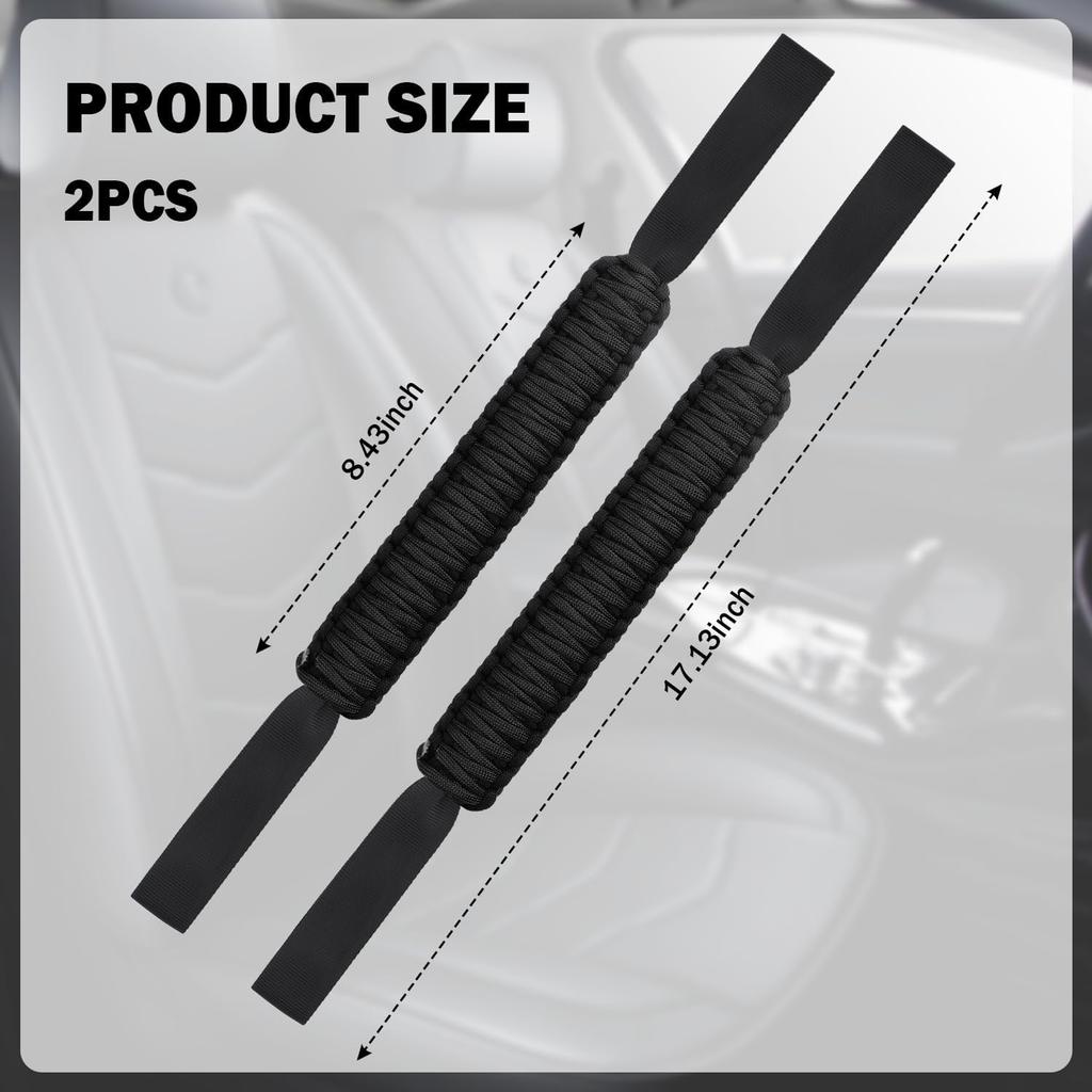 IHOTDER 2PCS Headrest Grab Handle for Cars,Removable&Durable Rear Seat Grab Handles for Trucks Cars SUVs Pickups,Universal Interior Car Accessories