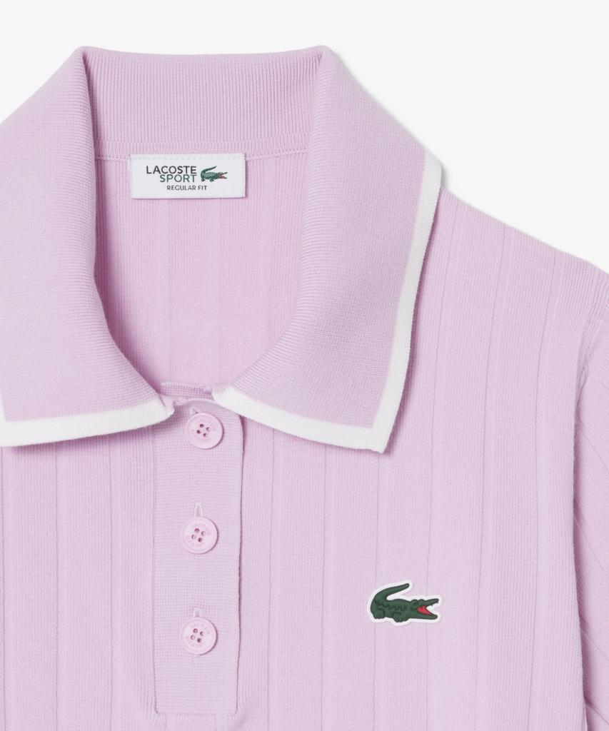 LACOSTE Women'S Golf Textured Short Sleeve Polo Sweater Af9430-56G 36S