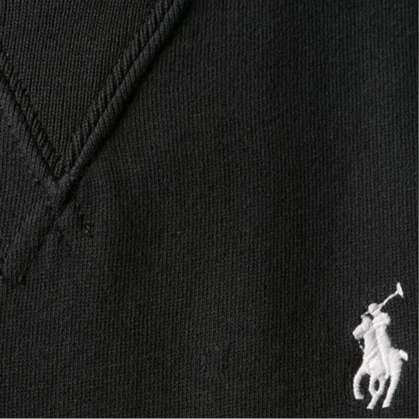 Polo Ralph Lauren FW21 Logo Solid Crewneck Sweatshirt Women sweatshirt Black 211794395-001