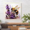 40x40cm Bee Flower 5D DIY Full Drill Round Diamond Painting Kit for Home Decor