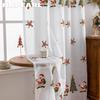 1PC NAPEARL Christmas Style Sheer Curtains Exquisite Embroidered Tulle Curtains for Living Room Bedroom Balcony Window Home Decor
