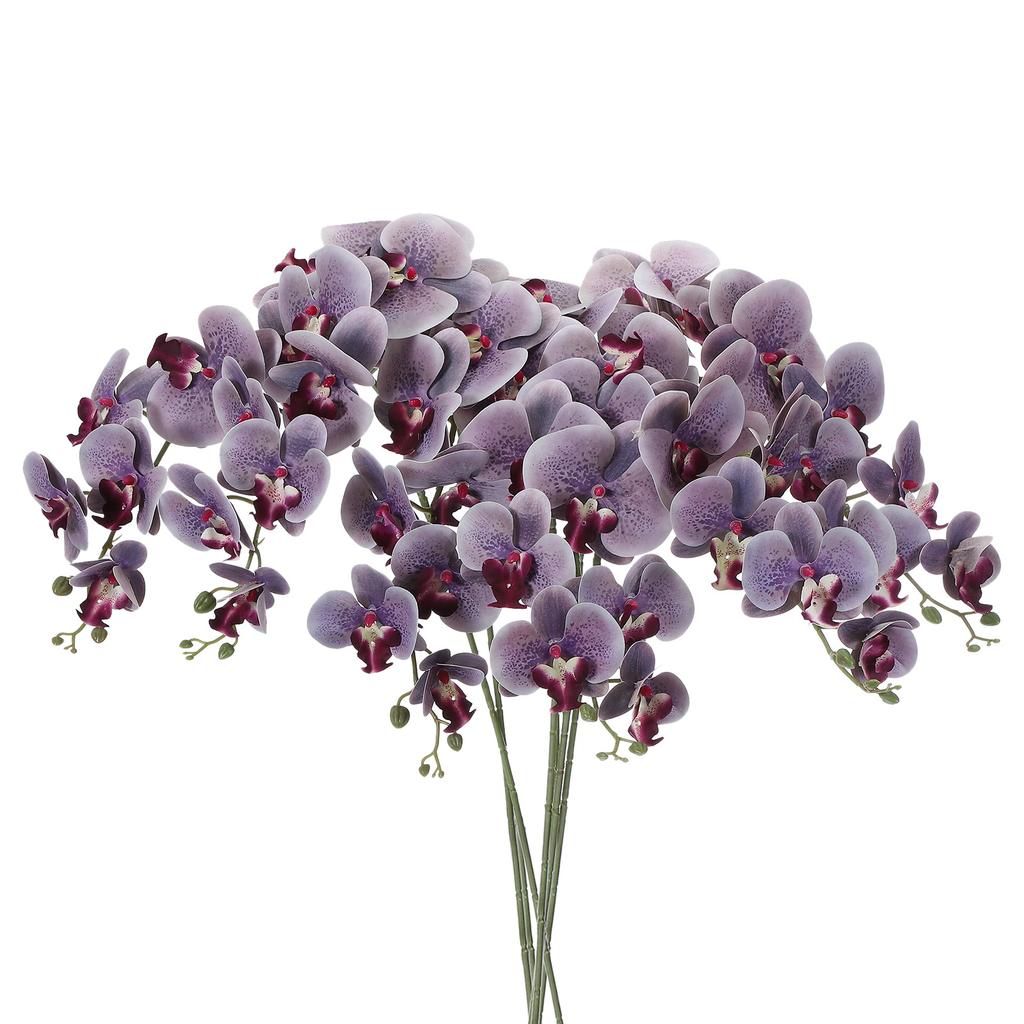 6pcs Artificial Orchid Stems 41" 9 Heads Faux Phalaenopsis Flowers Real Touch Fake Orchid Flower Branch for Vase Home Wedding