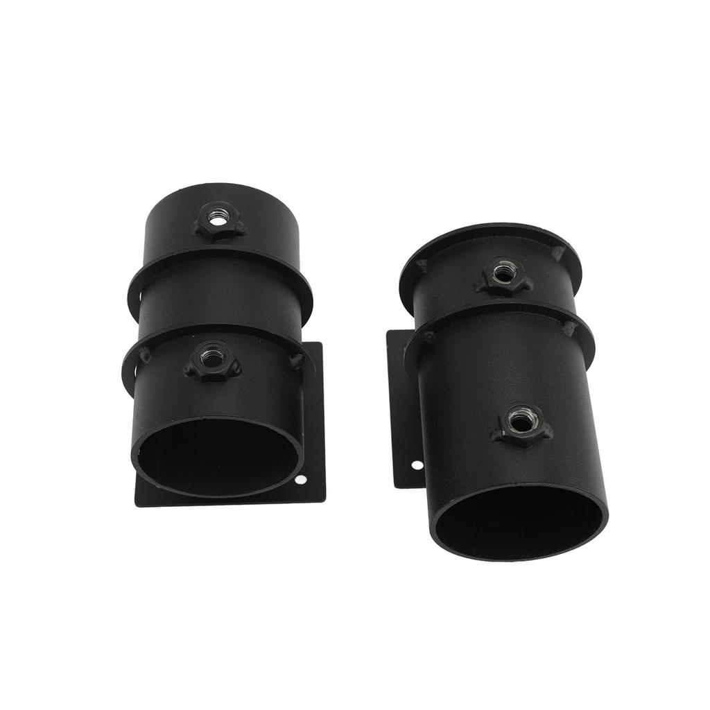 Terrassenschirmhalter Schwarz Kohlenstoffstahl Verstellbare Outdoor-Schirmhalterung für 1,5 bis 2 Zoll Schirmstangen