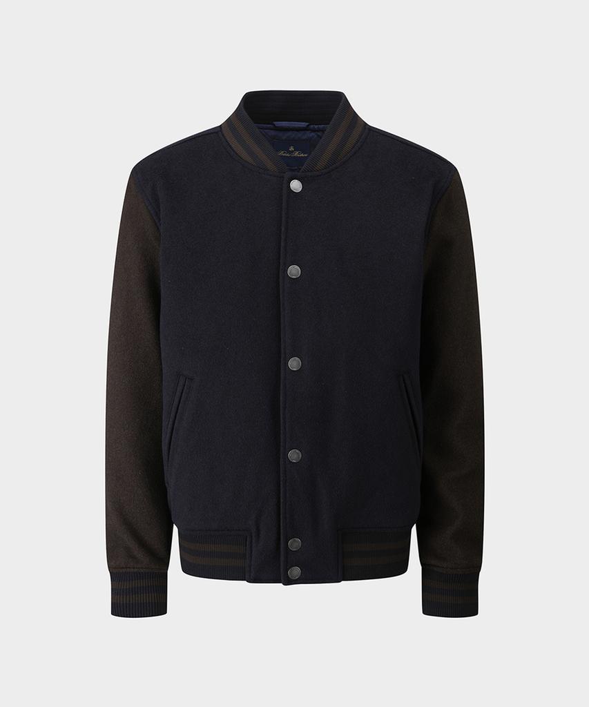 Brooks Brothers Wool Varsity Jacket (Navy) (Bbojmm4875Qef)
