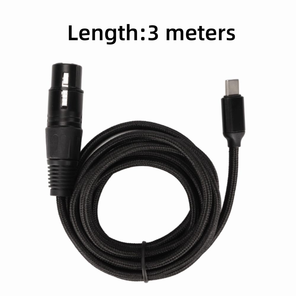 Low Noise Type C Microphone Audio Cable USB Mic Recording Cable  Podcast & Live Broadcast
