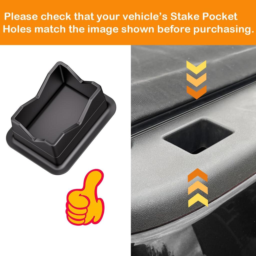 Ram 1500 Bed Rail Caps Covers, Stake Pocket Compatible with Dodge Ram -2024 2025Truck Tonneau Covers Accessories(Set of 2) (Black)