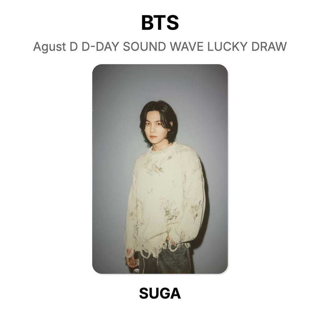 BTS Agust D D-DAY SOUND WAVE LUCKY DRAW Official Photocard
