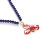 Collana con Ciondolo Aragosta Smaltata su Cordino con Perline in Resina Blu Fatto a Mano per Donna Gioielli a Catena Stile Boho per Vacanze al Mare Regalo