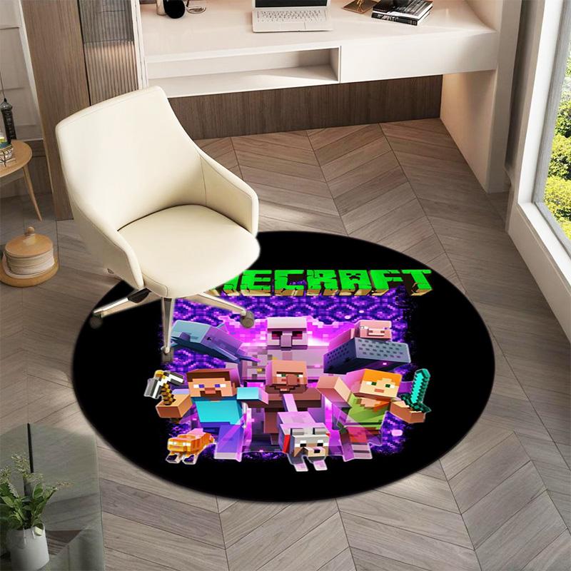Sandbox Electronic Xbox Games Minecraft Circular Carpet Household Goods Decoration Anti Slip Home Table and Chair Mat Aisle Door Mat Carpet D12