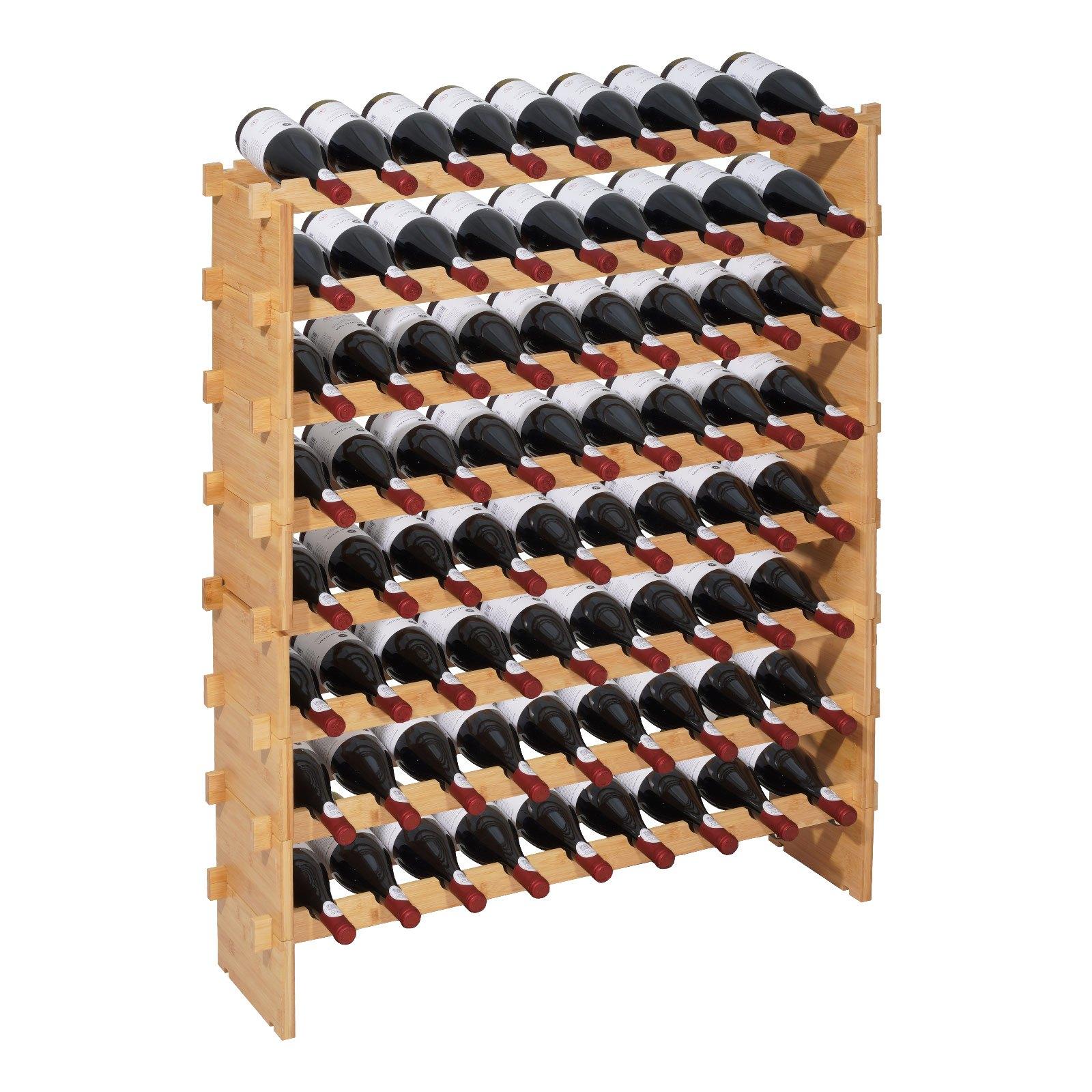 VEVOR 72 Bottle Stackable Modular Wine
