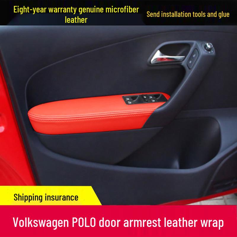 Leather Door Armrest Wrap for 2011-2018 VW Polo and Polo Cross