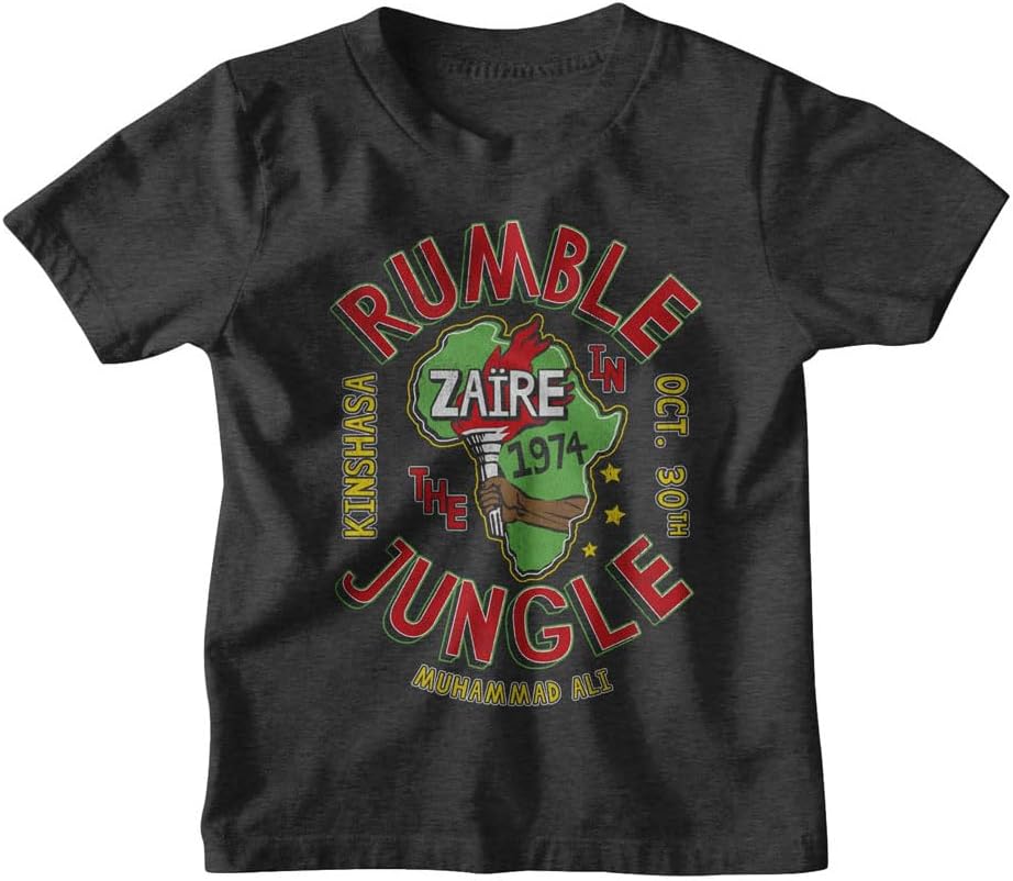 Muhammad Ali Rumble in The Jungle 74 Youth Short Sleeve T Shirt Boxing Vintage Style Graphic Tees S разноцветный