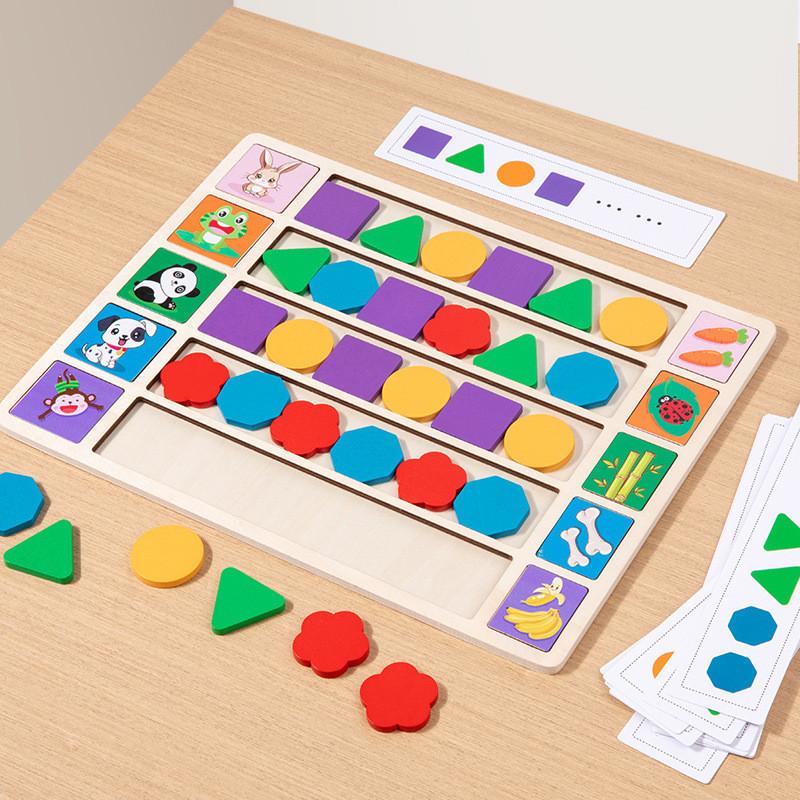 Wooden Montessori Shape Sorting Puzzle For Toddler Cognitive Development Educational Toy