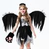 Halloween Children's Costume Black Angel Wings Dress Children's Costume Carnival Funny Animal Party Dress