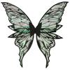 Glittery Butterfly Wings Costume Props - Elastic Strap Gold Stamp Decorated for Themed Party & Photography