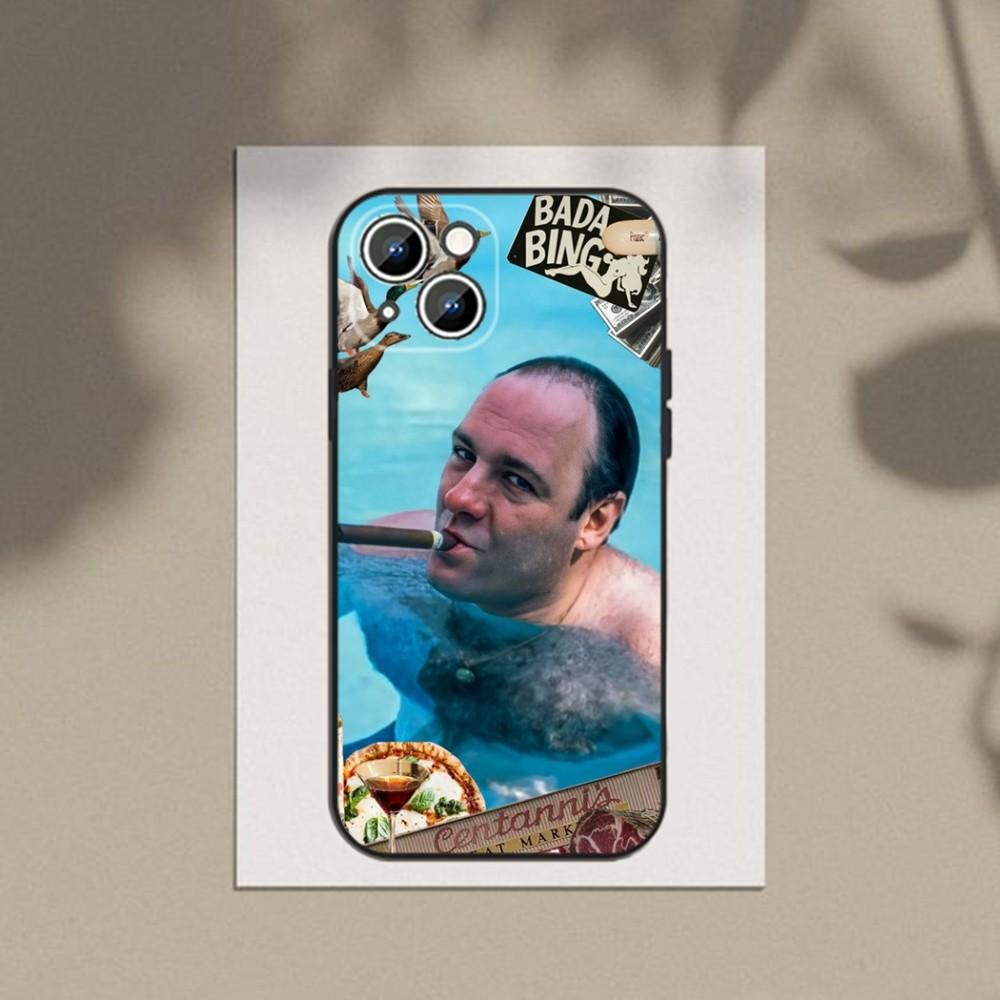 The S-Sopranos-S-TV  Phone Case Phone Case For Apple iPhone 15,14,13,12,11,XS,XR,X,8,7,Pro,Max,Plus,mini Silicone Black Cover