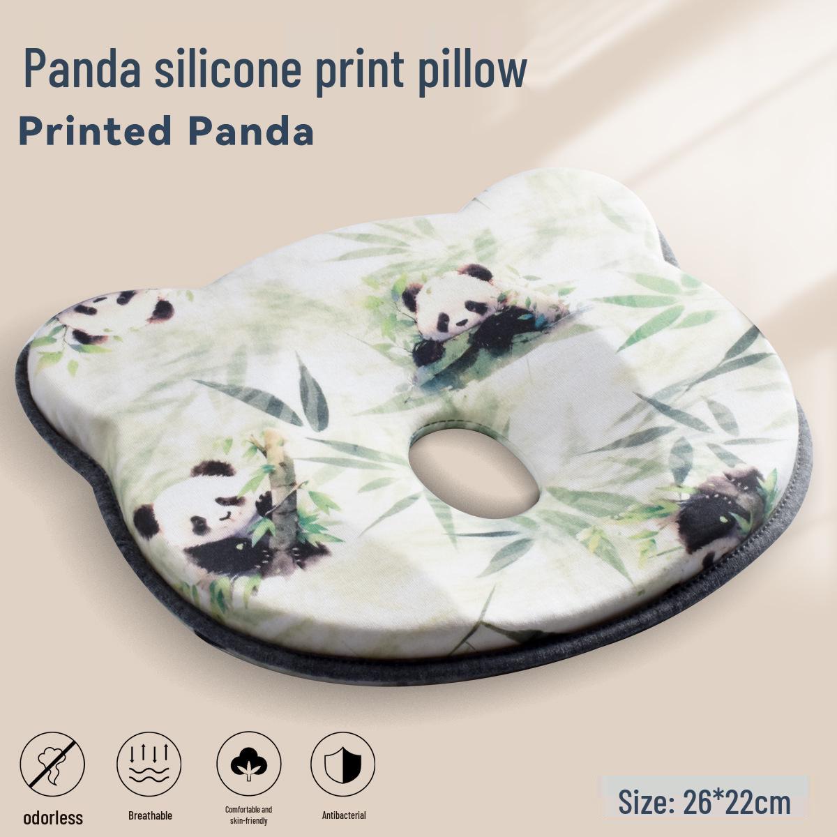 

Silicone Baby Travel Pillow – Cute Bear Design, Soft, Comfortable, Breathable, Anti-Flat Head Support 26*22*1-3 cm