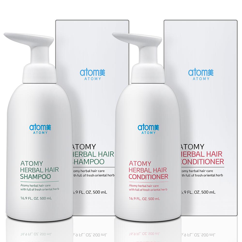 Atomy Premium Herbal Shampoo + Herbal Conditioner 2-Piece Set 1 pcs