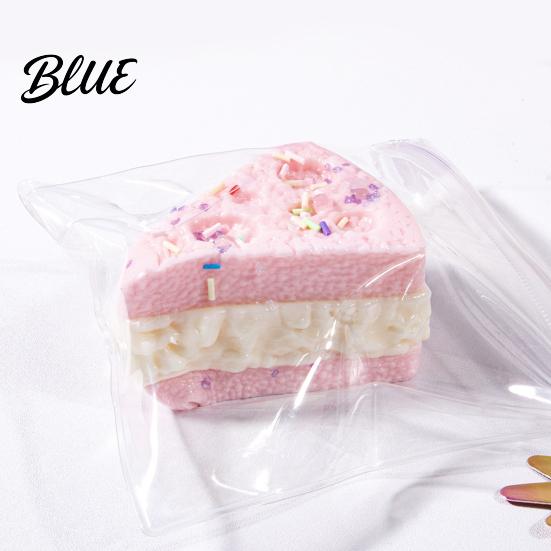 Food Stress Reliever Simulated Squeeze Toy Anxiety Relief Stretchy Rice Cake Triangle Cheese Portable Fake Decompression Tools Kids