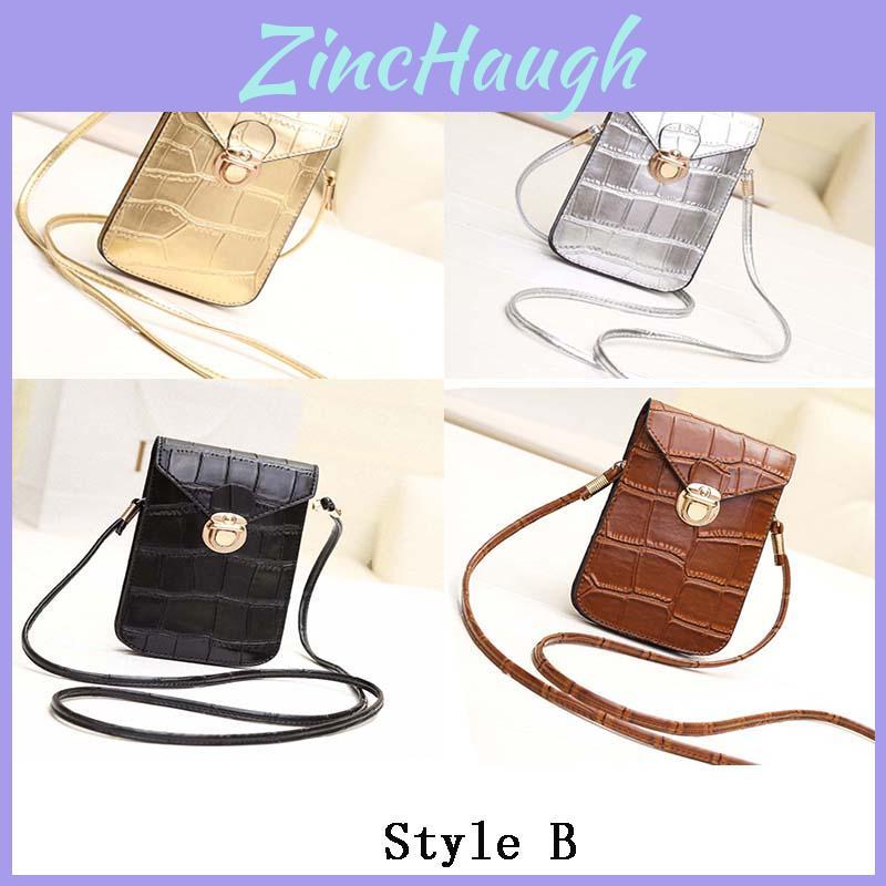 Classic Leather Women Cell Phone Wallet Pocket Purse With Shoulder Bags