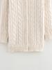 Autumn Chunky Knit Cable Long Cardigan for Women - Single-Breasted Design