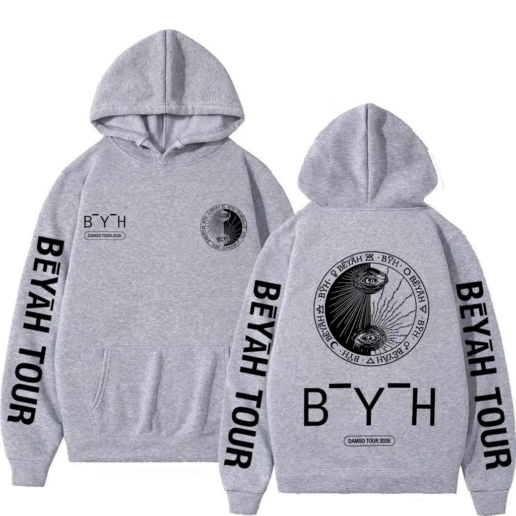Rapper Damso Beyah Tour 2026 Merch Hoodie Men Women Hip-hop Pullover Long Sleeves Loose Casual Fashion Hoodie