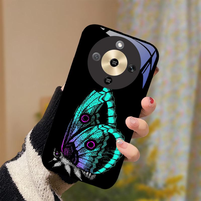 For Honor X9d 5G Case Fashion Tempered Glass Back Cover For Honor X9d 6.79" Bumper Camera Protection Shockproof Fundas Coque