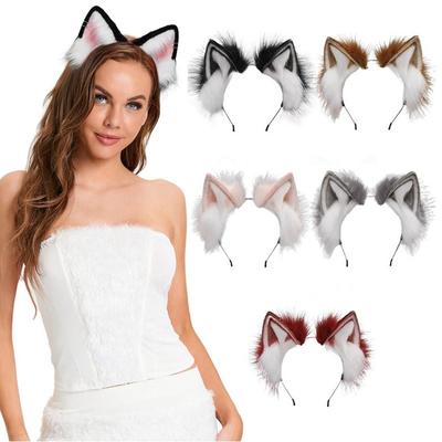 Simulation Cat Ear Headband Fancy Props Hairband Cute Cosplay Headwear  Women Girls