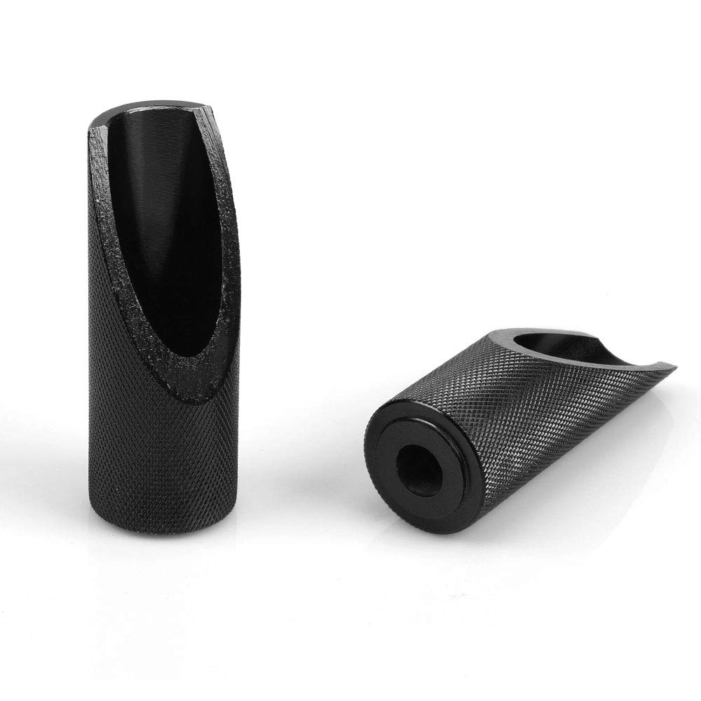 MUTEKI 2pcs Colorful Aluminum Motorcycle Back Step Motorcycle Foot Pegs for Honda Racquasie Swimmer Motor Accessories (Black)