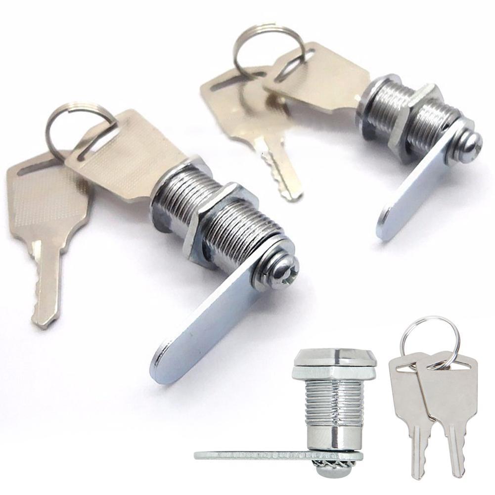 Metal Cylinder Lock Cabinet Locker Cam Lock With Keys Security Mailbox Lock Drawer Cabinet Tongue Lock 12MM Furniture Hardware