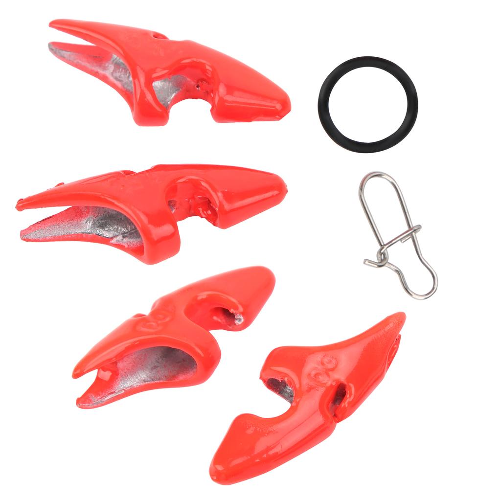 2 Bag Shrimp Lure Chin Cover Drop Weights Bait Sinker with Buckle Fishing Accessory
