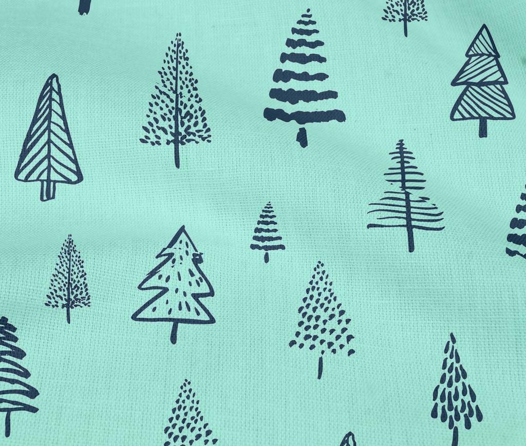 oneOone Cotton Flex Aquamaringrüner Stoff, Baum-Nähstoff, Meterware, bedruckt, DIY-Kleidung, Nähzubehör, 101,6 cm