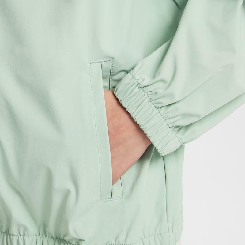 Nike Swoosh Stand Collar Fashion Versatile Long Sleeve Kids jackets Soft-Gray-Green II2415-099