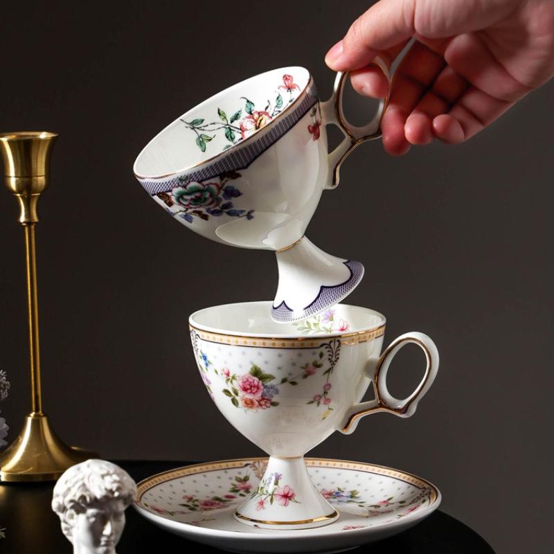 BRCeramic Black Tea Cups Saucer Condense Afternoon Tea Coffee Cup Saucer Sets Couple Cup Set Home Creative Milk Mug New Home GiftEY
