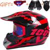 Equipped With 100% Goggles + Gloves Mask Off-road Helmet Mountain Biking Downhill Youth Go-kart