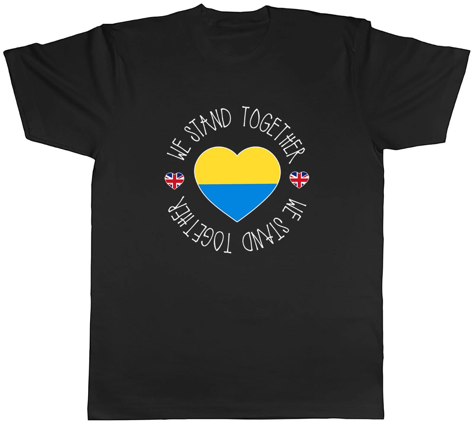 We Stand Together Ukraine Mens Unisex T-Shirt Tee XS