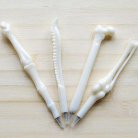 5Pcs Creative Bone Shape 0.7mm Nib Ball Pen Student Writing Office Stationery