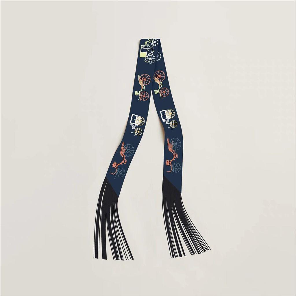 Dámská keprová hedvábná stuha v korejském stylu: Všestranný doplněk ke šále a tašce