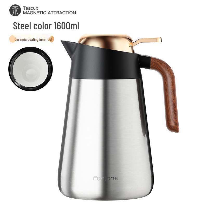 1.6L Insulated Ceramic Tea Pot with Braised Inner Liner for Pu er & White Tea