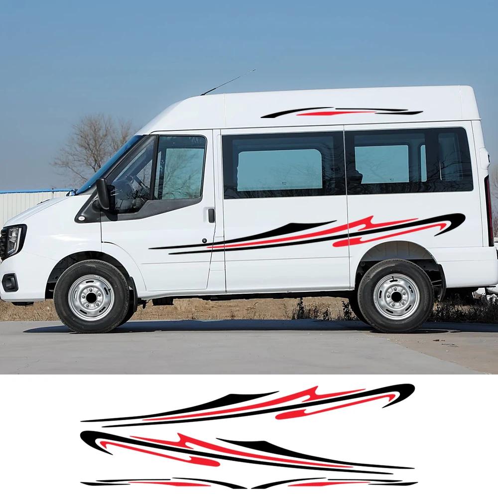 4PCS Car Side Body Stickers Waterproof Vinyl Decals For Van Camper RV Motorhome Auto Body Tuning Decoration Stickers Accessories