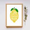 Kitchen Lemon Posters and Prints Decoration Canvas Wall Pictures Meals And Memories Are Made Here Quotes Art Painting Gift Decor