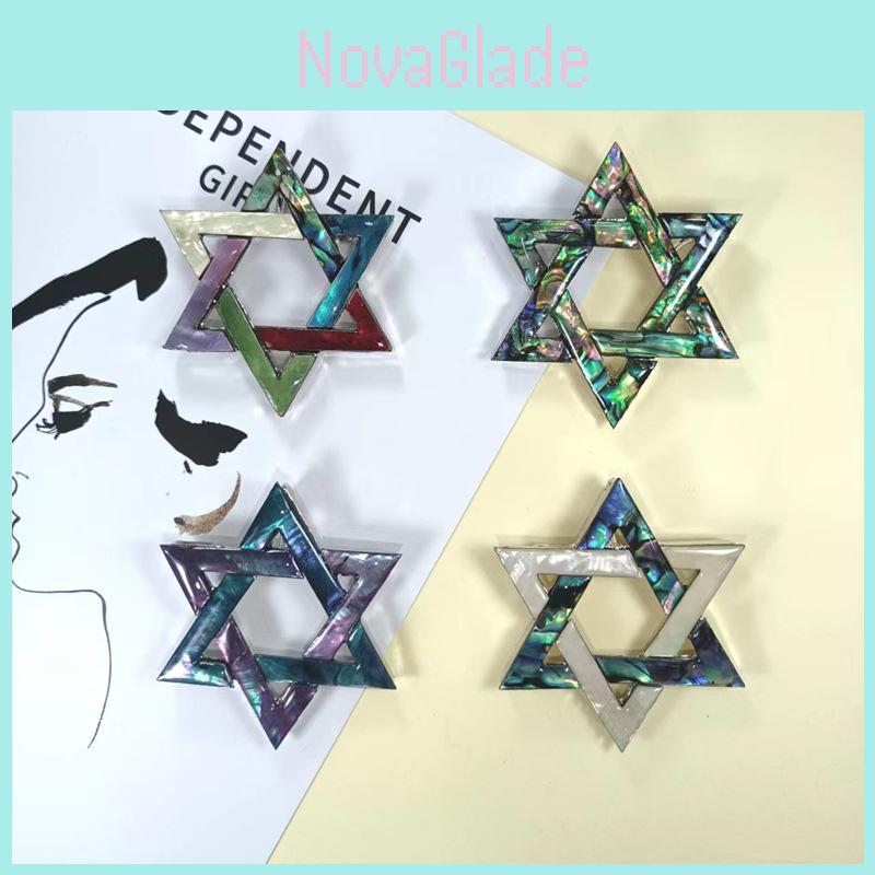 Retro Shell Brooch Pin With Star Shape For Fashion Accessories