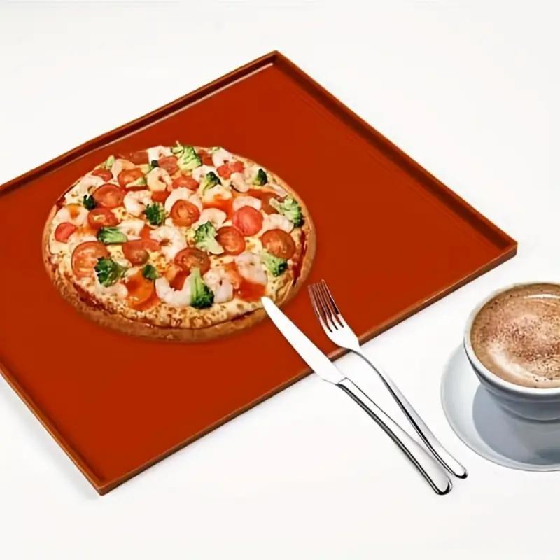 Lebensmittelechte Silikon-Backmatte 40×30cm Hitzebeständig Vielseitig für Biskuitrolle Pizza Kinder-Essmatte Küchenwerkzeuge