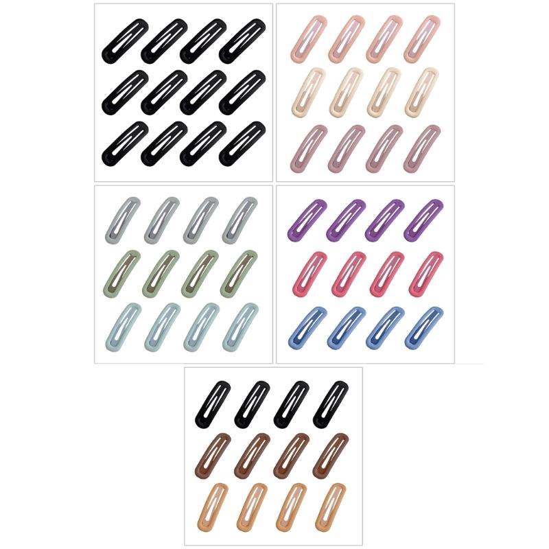 Pack Of 12 Bright Mixture Hair Clamps Thin Not Slip Hairpins For Women Girls Daily Use