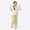 Xiao Yin Man Girls' Colorful Print Breathable Knit Short Sleeve T-Shirt