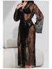 Yaoting Lace Robe: Sexy Long Nightgown Bathrobe Homewear Pajamas 3577