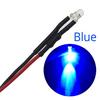 5X F3 3mm 20cm Vorverdrahtete LED-Rundlichtlampe, Chip-Perlen-Kabel, DC 12V-Emitting-Dioden