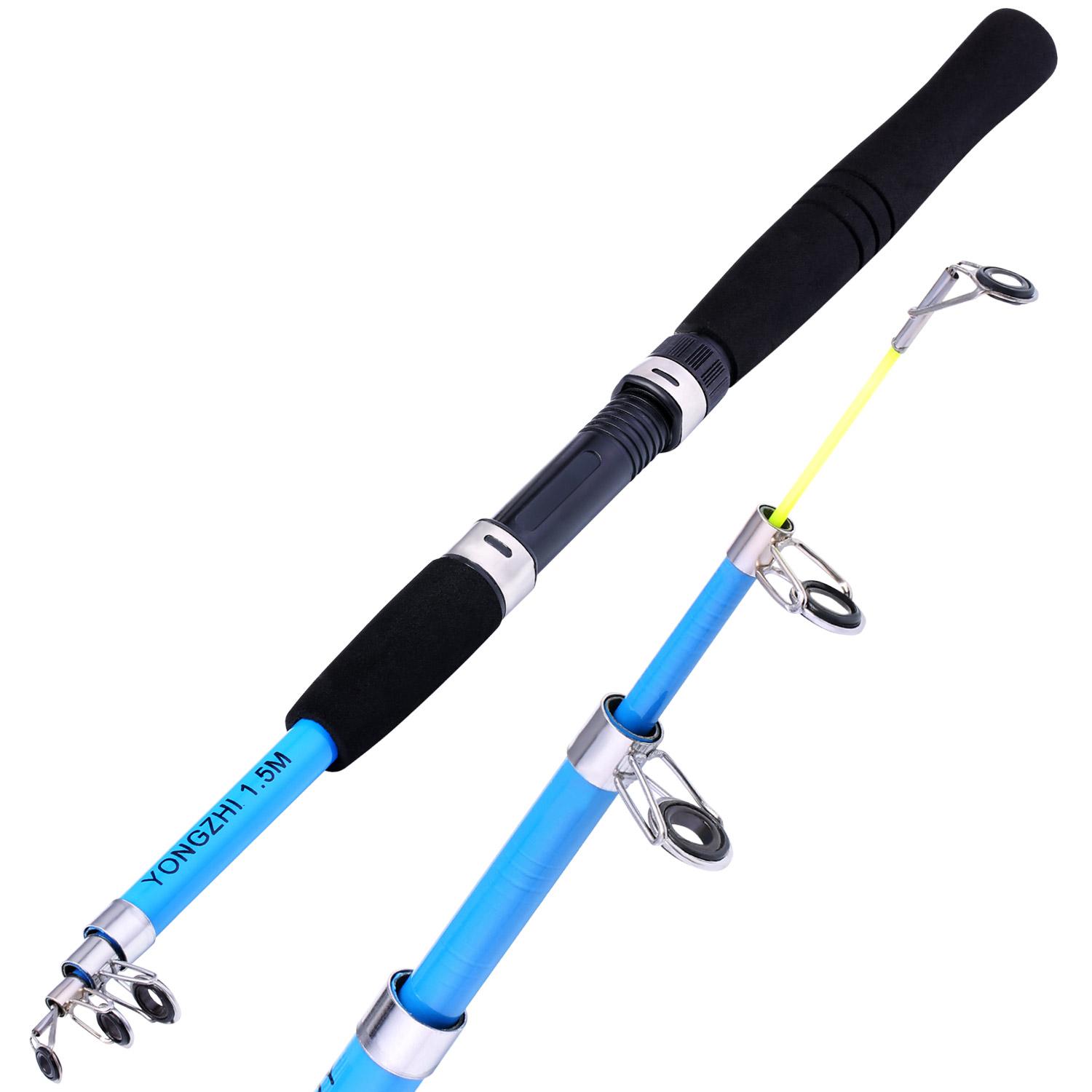 

Телескопическая удочка из металла синего цвета, аксессуары для рыболовных снастей, спортивная удочка для рыбалки на открытом воздухе, удочка 43.5 cm синий
