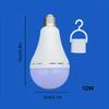 E27 LED rechargeable light bulb, water-resistant, 220V constant current emergency light, suitable for home, outdoor, and camping use.